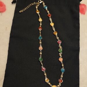 Vibrant Multi-Color Heart Necklace